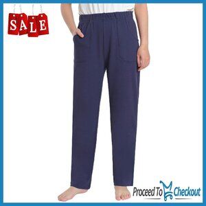 Petite Elastic Waist Knit Pants - Straight Leg, 26" Inseam, Pockets